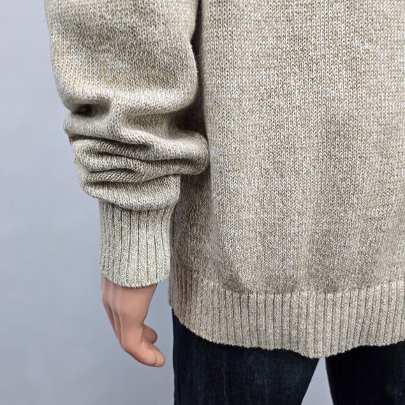 NWT St. John's Bay Sweater Men XXL 2XL Crew Neck Cotton Oatmeal Marl - Picture 12 of 13